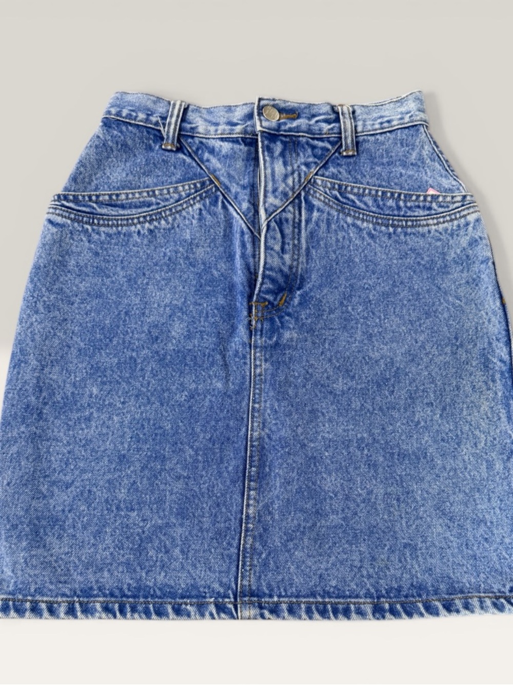 Nuovo Vintage Blue Denim A-Line Skirt